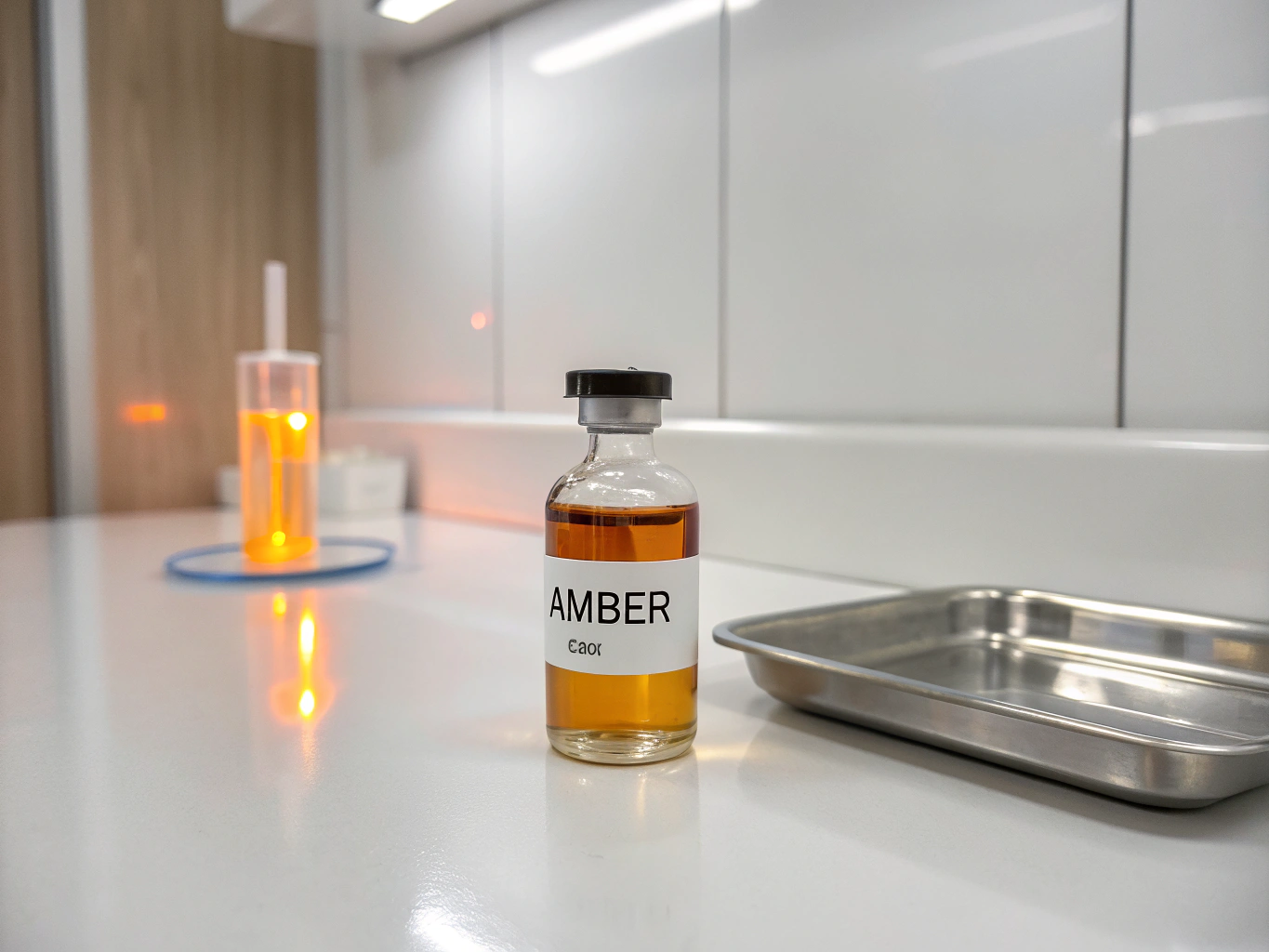Lipo-C compounding vial and calibrated clinical syringes